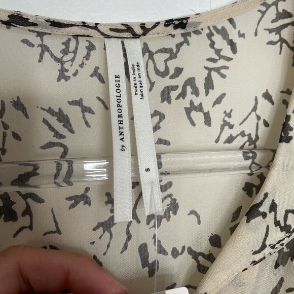 Anthropologie | NWT Talulah Tiered Boho Midi Dress Cream Black S - Picture 2 of 9